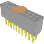 Conn Socket Strip SKT 20 POS 1.27mm Solder ST Top Entry Thru-Hole Tube