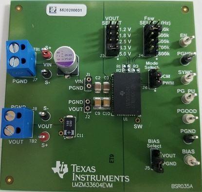 Texas Instruments-LMZM33604EVM Energiemanagement, Entwicklungsplatinen und -kits LMZM33604 DC to DC Converter and Switching Regulator Module 1V to 20V Output Evaluation Board