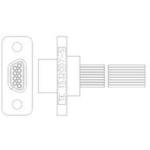 Conn D-Sub PIN 9 POS Crimp ST Cable Mount 9 Terminal 1 Port