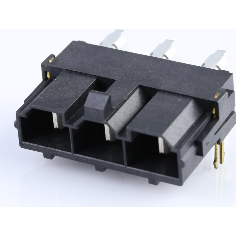 Molex-0428203228 连接器插头及 PCB 插座 Conn Wire to Board HDR 3Power POS 10mm Solder RA Side Entry Thru-Hole Tube