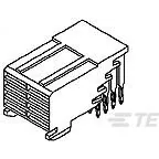 TE Connectivity-5536607-1 背板连接器 Conn Backplane RCP 8Power POS 2mm Press Fit RA Thru-Hole Tube