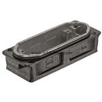 Bulkhead Mount Housing 180° 16B Shell Size Powder Die Cast Aluminum Screw Lock