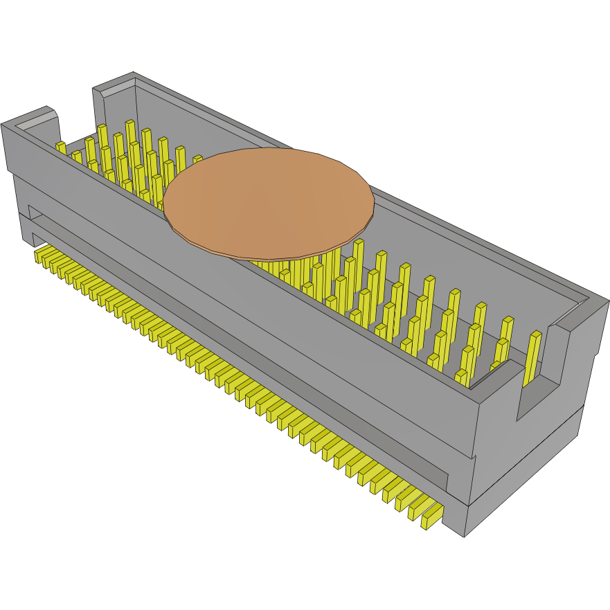 Samtec-TOLC-120-12-S-Q-K 连接器插头及 PCB 插座 Conn Shrouded Header (4 Sides) HDR 80 POS 0.635mm Solder ST SMD Tube