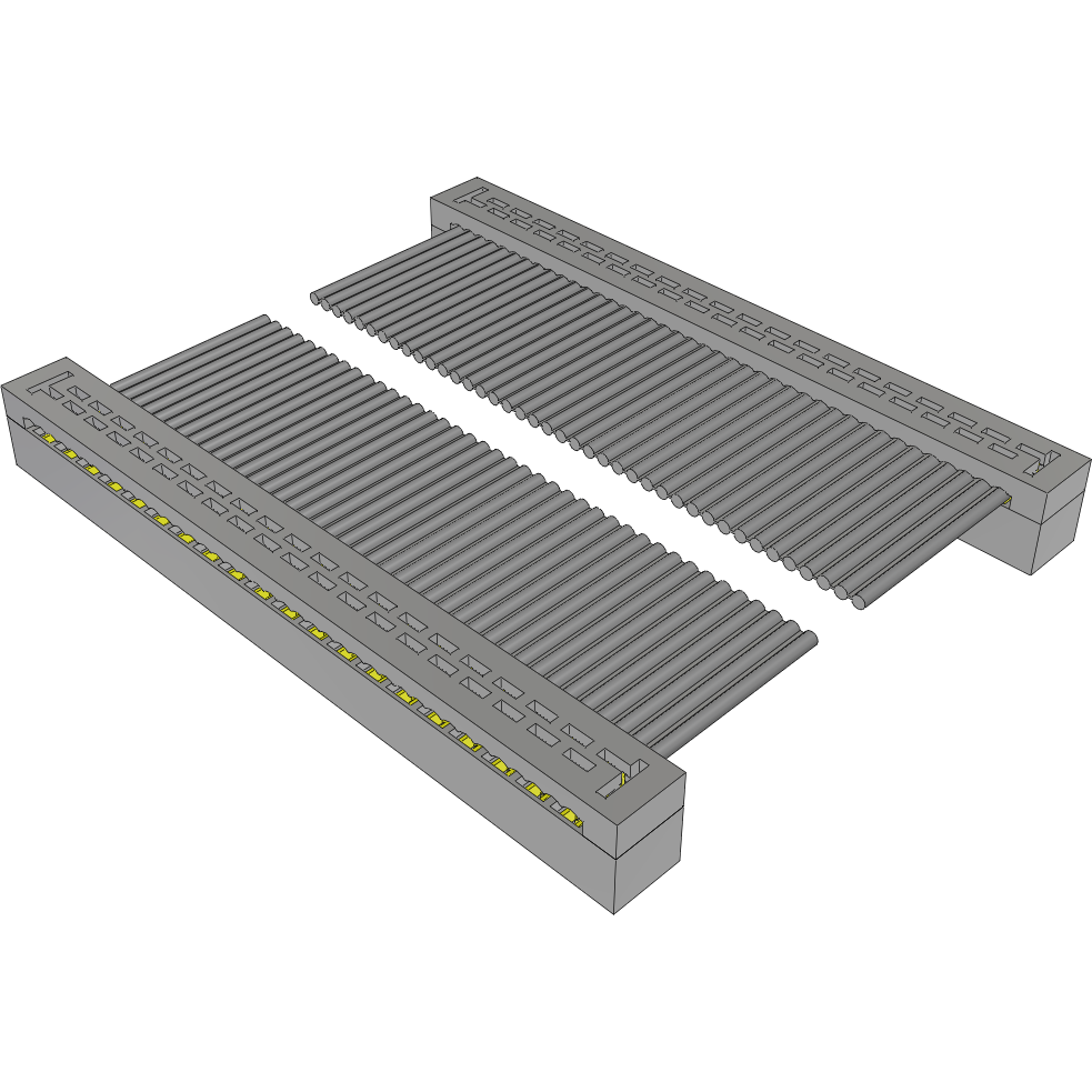 Samtec-TCSD-20-D-18.00-01-RN2  Cable Assembly 0.457m 28AWG 1mm 40 to 40 POS IDC Connector to IDC Connector F-F TIGER EYE™ Bulk