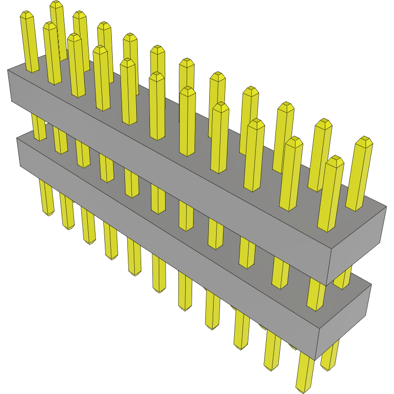 Samtec-TW-11-03-L-D-255-145 Steckverbinderleisten und Leiterplattenbuchsen Conn Board Stacker HDR 22 POS 2mm Solder ST Top Entry Thru-Hole Bulk