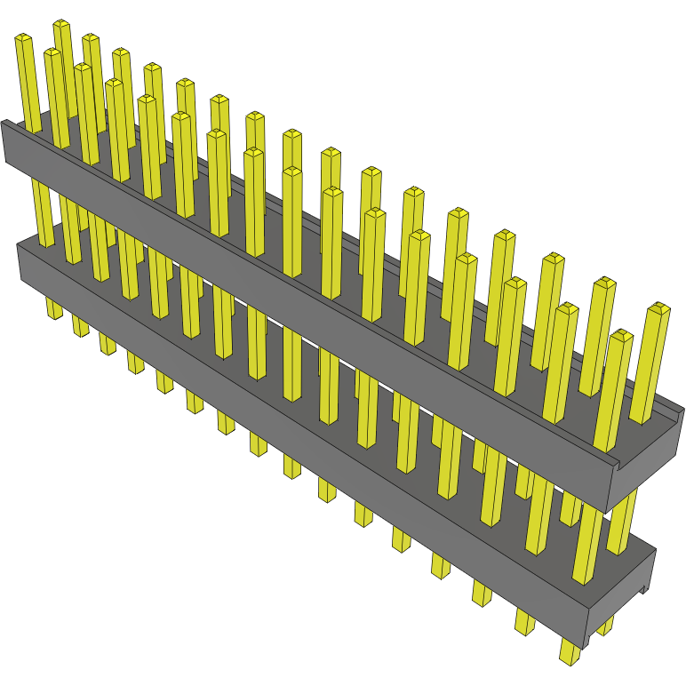 Samtec-DW-16-09-L-D-415 Connector Headers and PCB Receptacles Conn Board Stacker HDR 32 POS 2.54mm Solder ST Top Entry Thru-Hole Bulk