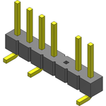 Conn Unshrouded Header HDR 7 POS 2.54mm Solder ST Top Entry SMD Tube