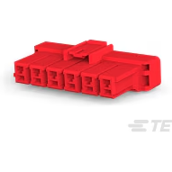 TE Connectivity-1-1376391-2 Connector Discrete Wire Housing Conn Housing PL 6 POS 5mm Crimp ST Cable Mount Red Bag