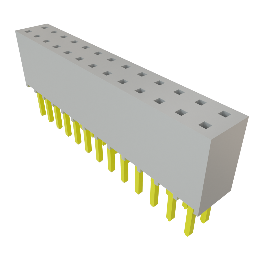 Samtec-SSQ-113-02-S-D Cabezales del conector y receptáculos PCB Conn Socket Strip SKT 26 POS 2.54mm Solder ST Top Entry Thru-Hole Bulk