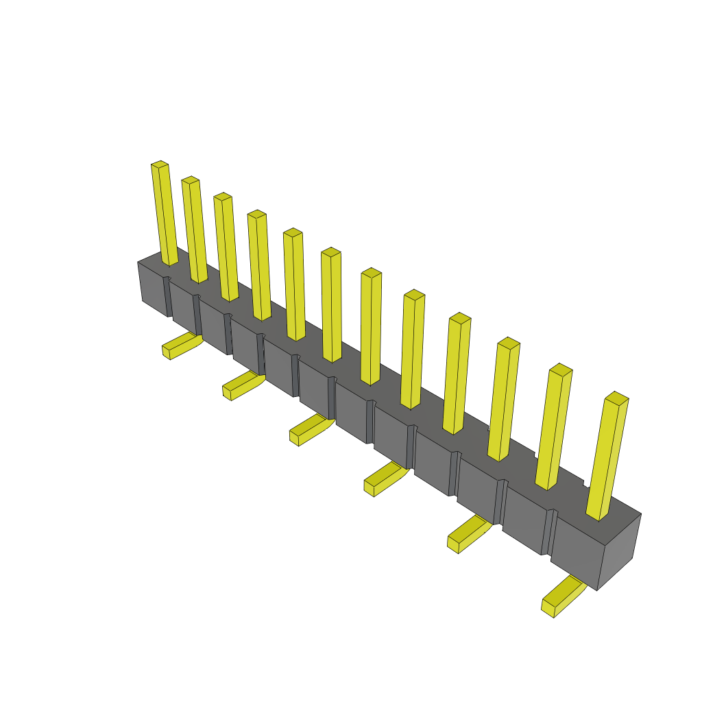 Samtec-TSM-112-01-L-SV Steckverbinderleisten und Leiterplattenbuchsen Conn Unshrouded Header HDR 12 POS 2.54mm Solder ST Top Entry SMD Tube