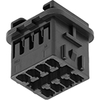 Molex-5055960801 Einzeladersteckverbinder, Gehäuse Conn Housing PL 8 POS 2.5mm Crimp ST Cable Mount Black Bag