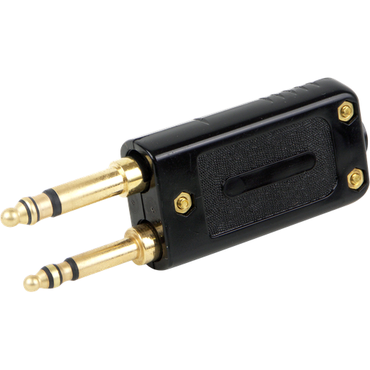 Switchcraft-415 Connector Audio and Video Conn 1/4" Phone Plug M/M 3/3 POS Screw ST Cable Mount 6 Terminal 2 Port