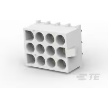 TE Connectivity-350836-4 Cabezales del conector y receptáculos PCB Conn Wire to Board HDR 12Power POS 6.35mm Solder ST Thru-Hole Carton