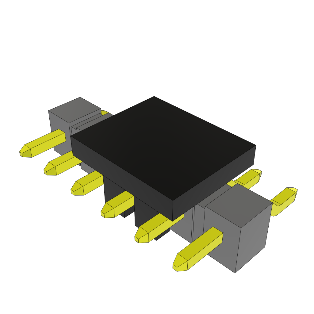 Samtec-TSM-106-04-T-SH-P Steckverbinderleisten und Leiterplattenbuchsen Conn Unshrouded Header HDR 6 POS 2.54mm Solder RA Side Entry SMD Tube
