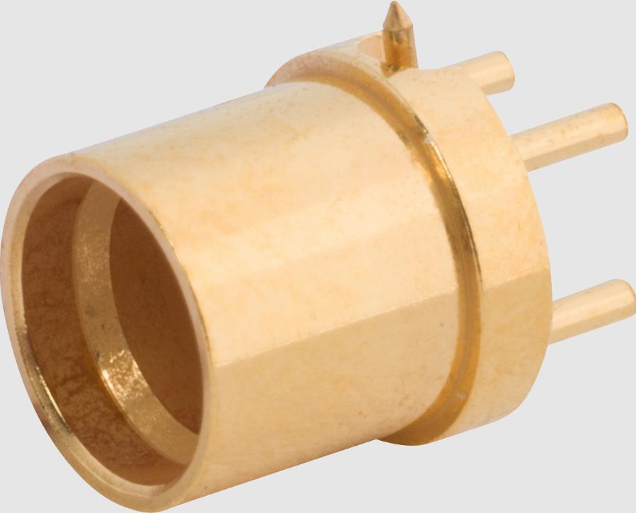 Amphenol-1211-40110 RF-Steckverbinder Conn SMP 0Hz to 26.5GHz 50Ohm Solder ST SMD PL Gold Over Nickel Tray