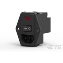 TE Connectivity-PE0S0DH60 电源接入模块 Power Entry Module EMI/RFI Filtered M 3 POS (115VAC/230)VACVAC 6A Fuse/Switch/Voltage Selector ST 1 Port