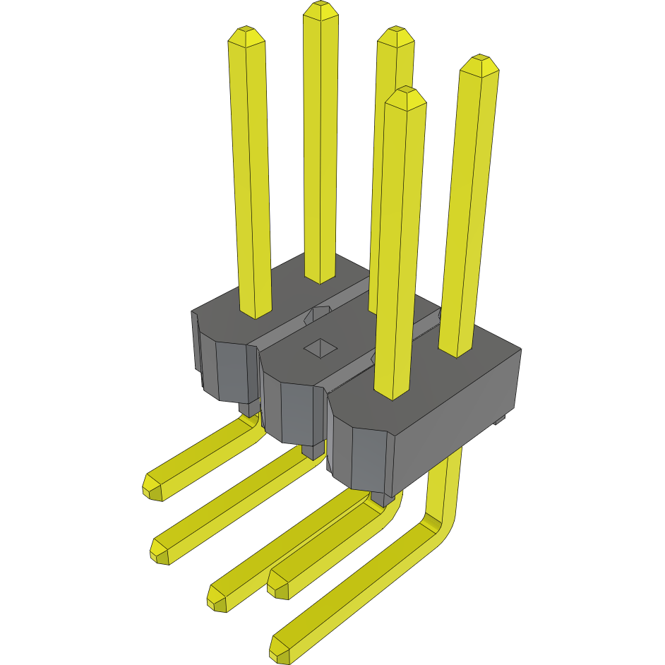 Samtec-TSW-103-25-L-D-RA-003 Steckverbinderleisten und Leiterplattenbuchsen Conn Unshrouded Header HDR 6 POS 2.54mm Solder RA Side Entry Thru-Hole Bulk