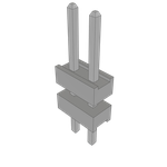 Conn Board Stacker HDR 2 POS 2mm Solder ST Top Entry Thru-Hole Bulk