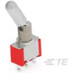 TE Connectivity-1825136-7 Kippschalter Switch Toggle ON None ON SPDT Locking Lever Wire Lug 5A 250VAC 28VDC Panel Mount with Threads Bulk