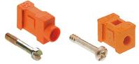 Weidmuller-1723440000 Steckverbinderzubehör Connector Accessories Fixing Block Straight Orange Box