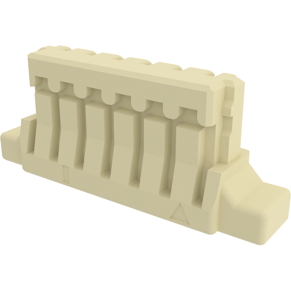 Amphenol Communications Solutions-10145492-06LF Einzeladersteckverbinder, Gehäuse Minitek®0.8mm, Wire to Board connector, Receptacle HSG, 6Positions, Cream Color, Halogen Free, Glow Wire Compatible