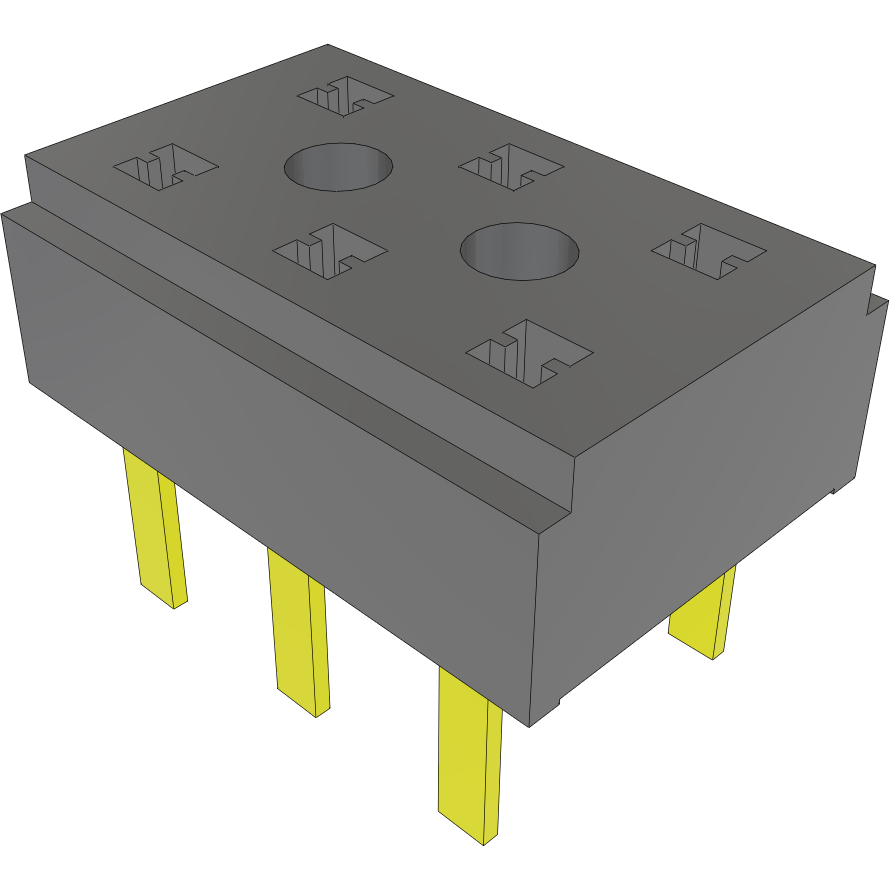 Samtec-CLT-103-01-G-D Embases de raccordement et réceptacles PCB Conn Socket Strip SKT 6 POS 2mm Solder ST Top Entry Thru-Hole TIGER CLAW™ Layer