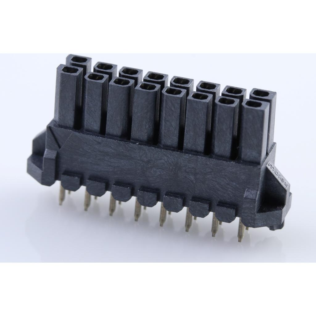 Molex-0447691602 连接器插头及 PCB 插座 Conn Wire to Board RCP 16Power POS 3mm Solder ST Thru-Hole Tray