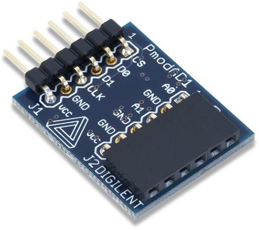 Digilent-410-064 Kit e schede di sviluppo di convertitori di dati Pmod AD1: Two 12-bit A/D Inputs
