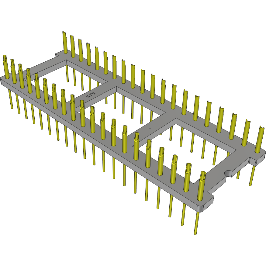 Samtec-APO-640-T-B Prise de raccordement Conn DIP Adapter HDR 40 POS 2.54mm ST Thru-Hole Bulk