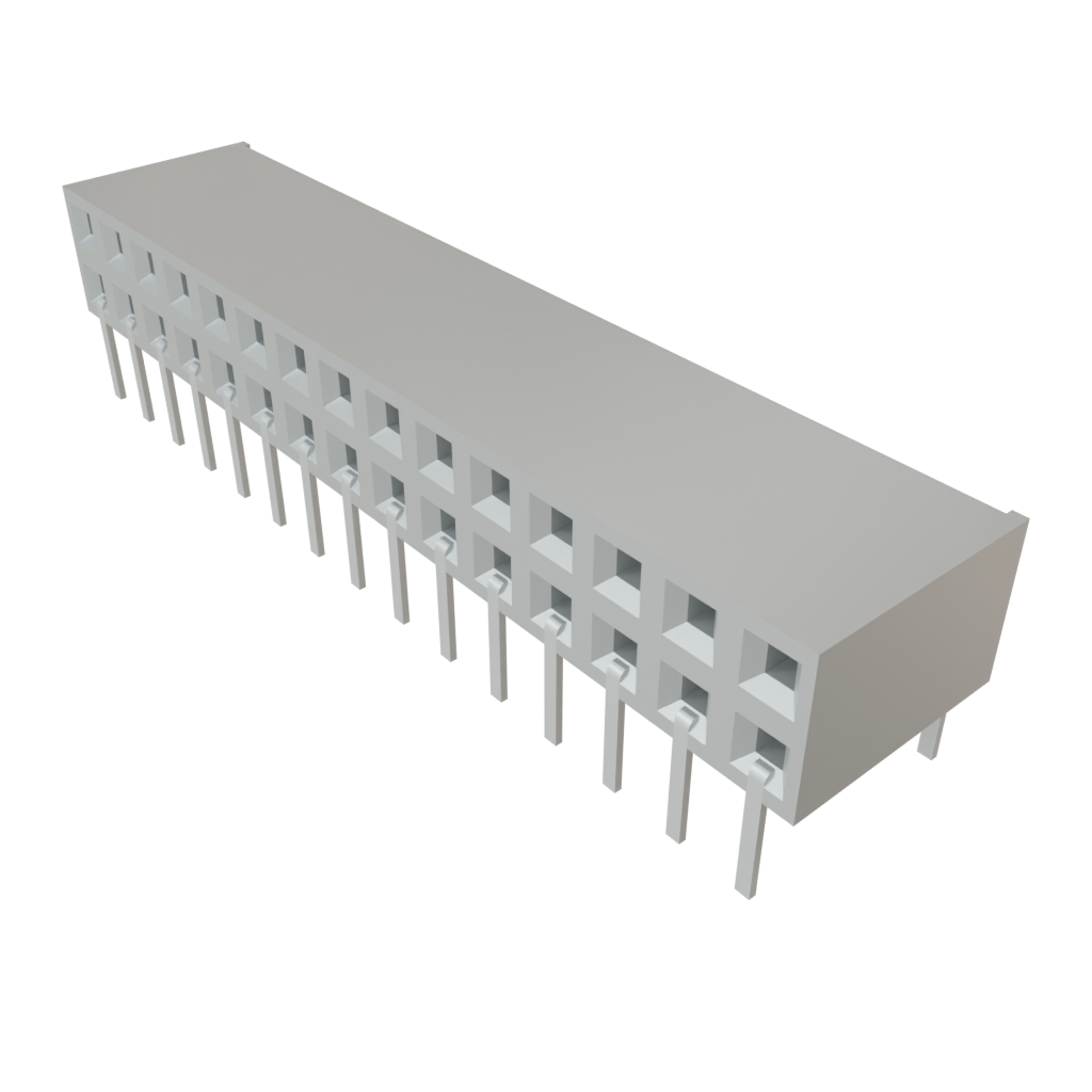Samtec-BCS-115-L-D-HE Steckverbinderleisten und Leiterplattenbuchsen Conn Socket Strip SKT 30 POS 2.54mm Solder RA Side Entry Thru-Hole TIGER CLAW™ Tube
