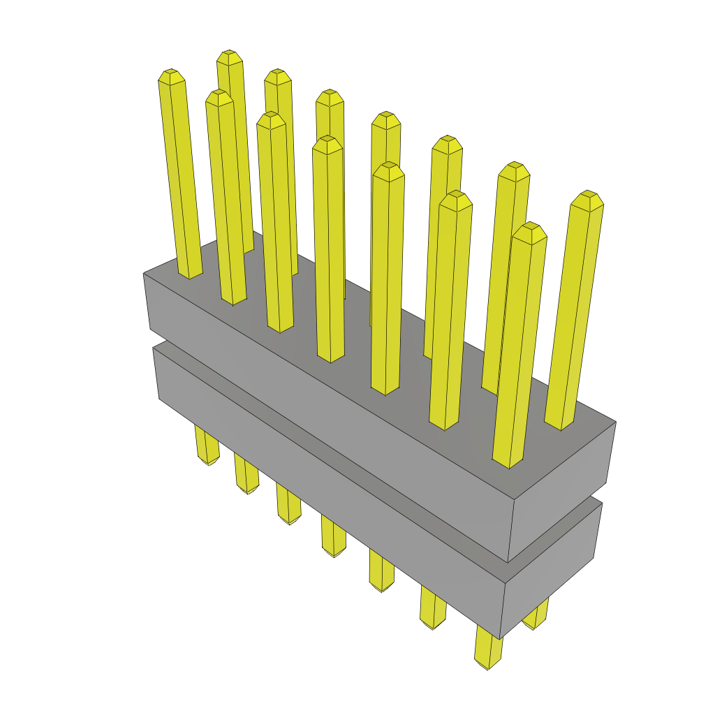 Samtec-TW-07-03-G-D-185-105 Piastre connettori e prese PCB Conn Board Stacker HDR 14 POS 2mm Solder ST Top Entry Thru-Hole Bulk