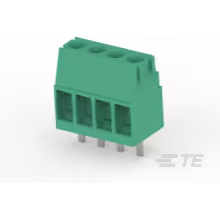 TE Connectivity-284391-4 Connector Terminal Blocks Conn Eurostyle Block F 4 POS 3.5mm Solder ST Thru-Hole 12A/Contact Box