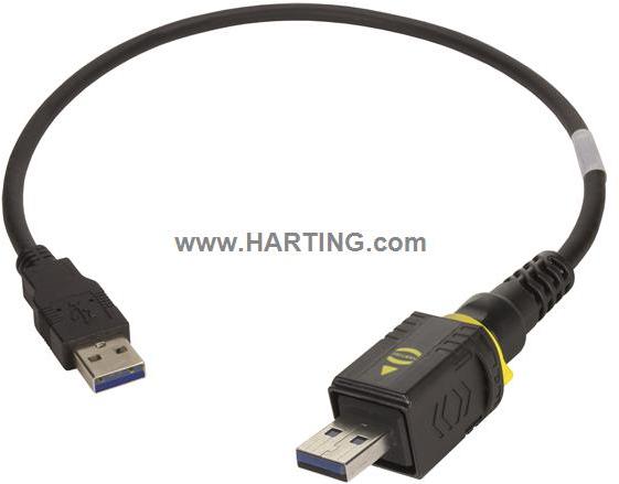 HARTING-09454452913 USB Kabelbaugruppen Cable Assembly USB, 2m, Copper Cable, Shielded