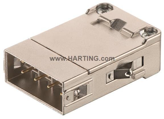 HARTING-09142083032 Conector rectangular Han Gigabit HMC ins. M, Cat.7 shield-GND