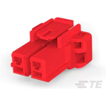Conn Housing PL 2 POS 5mm Crimp ST Cable Mount Red Bag
