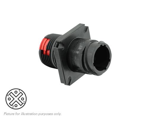 SOURIAU-CL1M1101 Accessoires de raccordement Connector Accessories Housing Straight Thermoplastic Black