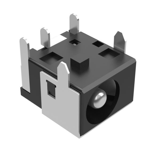Tensility International-54-00128 Potenza del connettore Conn DC Power RCP 2 POS Solder RA Thru-Hole 3 Terminal 1 Port