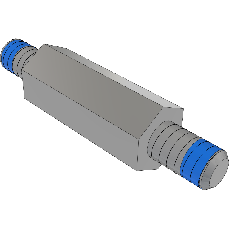 Samtec-SO-1215-02-01-01-L-N Distanzhülsen Standoff Hex M/M 4-40-THD 4.76mm-A/F 4.76mm-LG Aluminum 6061