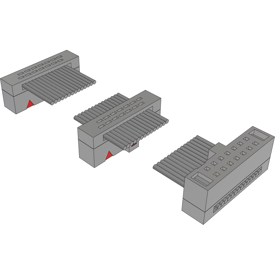 Samtec-FFSD-07-D-04.36-01-N-D02-O Flachband Kabelbaugruppen Cable Assembly 0.11m 30AWG 1.27mm 14 to (14/14) POS IDC Connector to 2(IDC Connector) F-F TIGER EYE™ Bulk