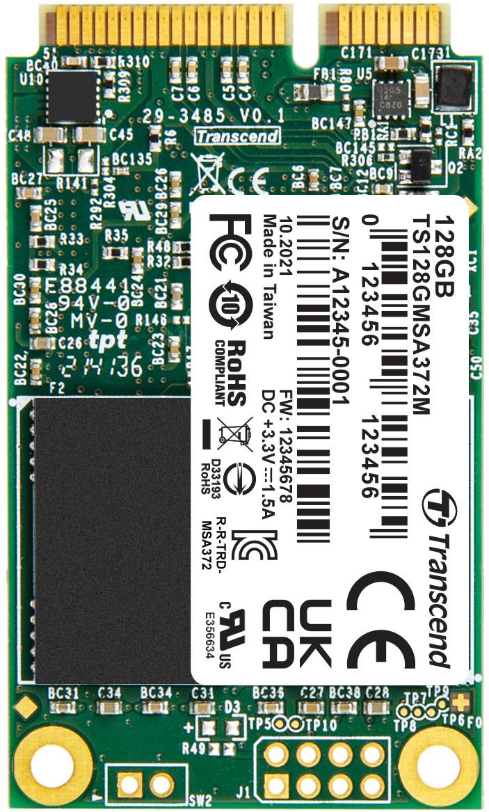 Transcend Information-TS128GMSA372M 固态驱动器 mSATA mini SSD