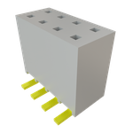 Conn Socket Strip SKT 8 POS 2.54mm Solder ST Top Entry SMD Bulk