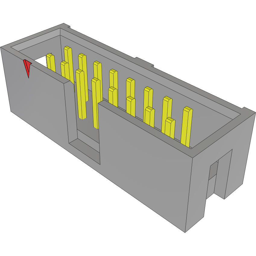 Samtec-HTST-108-04-S-D-RA Embases de raccordement et réceptacles PCB Conn Shrouded Header (4 Sides) HDR 16 POS 2.54mm Solder RA Side Entry Thru-Hole Tube