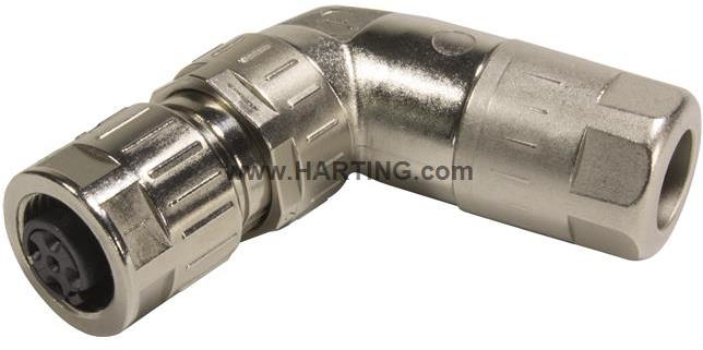 HARTING-21038214805 Steckverbinder, rund Conn M12 Circular SKT 8 POS Crimp Cable Mount 8 Terminal 1 Port