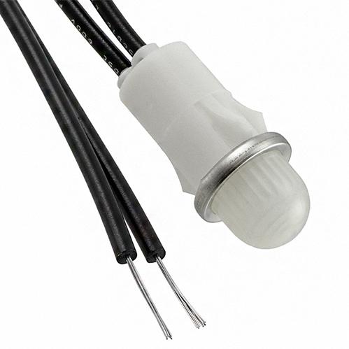 Visual Communications-1050A4 Panel Mount Indicators Panel Mount Indicator Round 0.5" Neon 125V Wire White