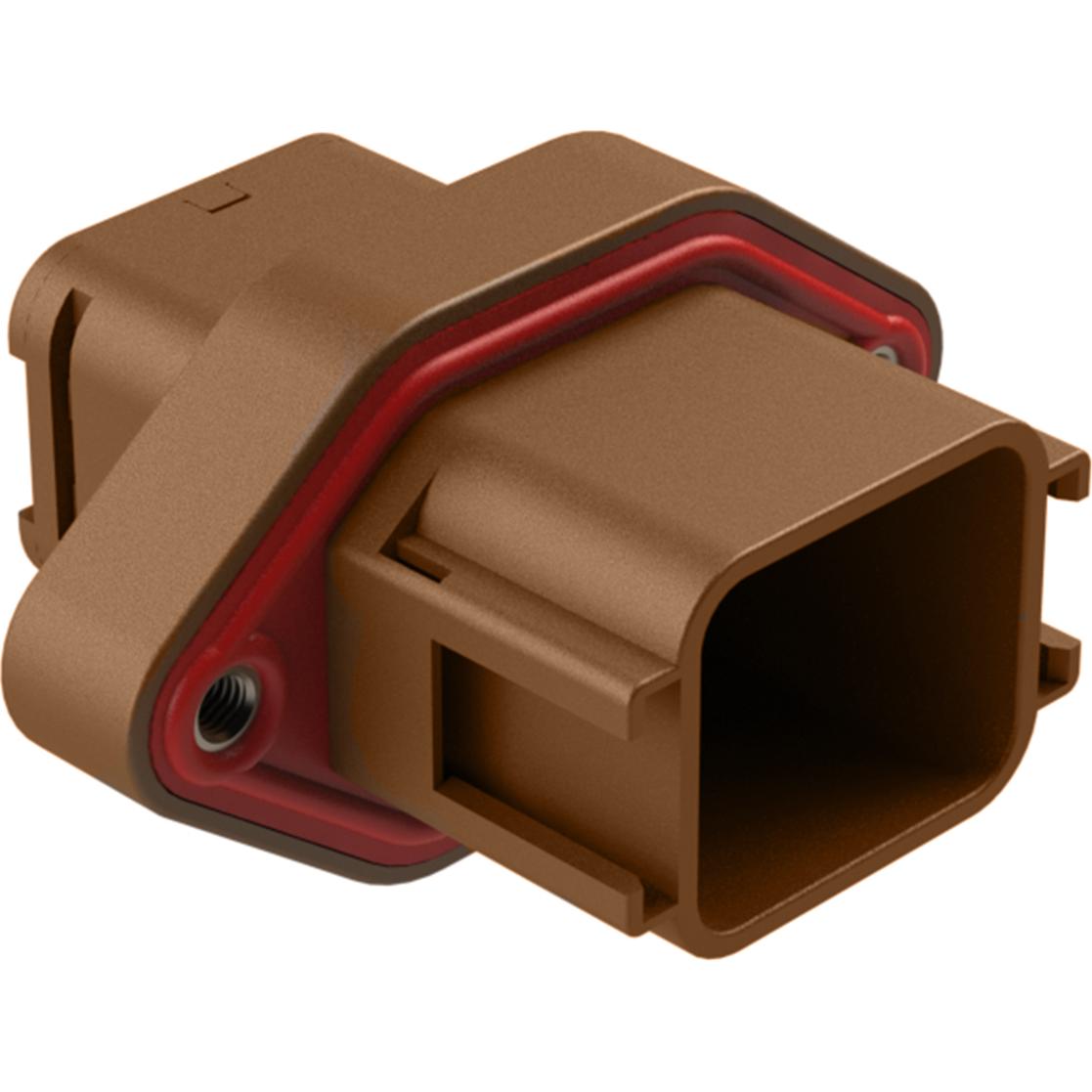 Amphenol-ATV02-18PD-RR01 Einzeladersteckverbinder, Gehäuse Conn Housing RCP 18 POS Crimp ST Flange Mount Brown