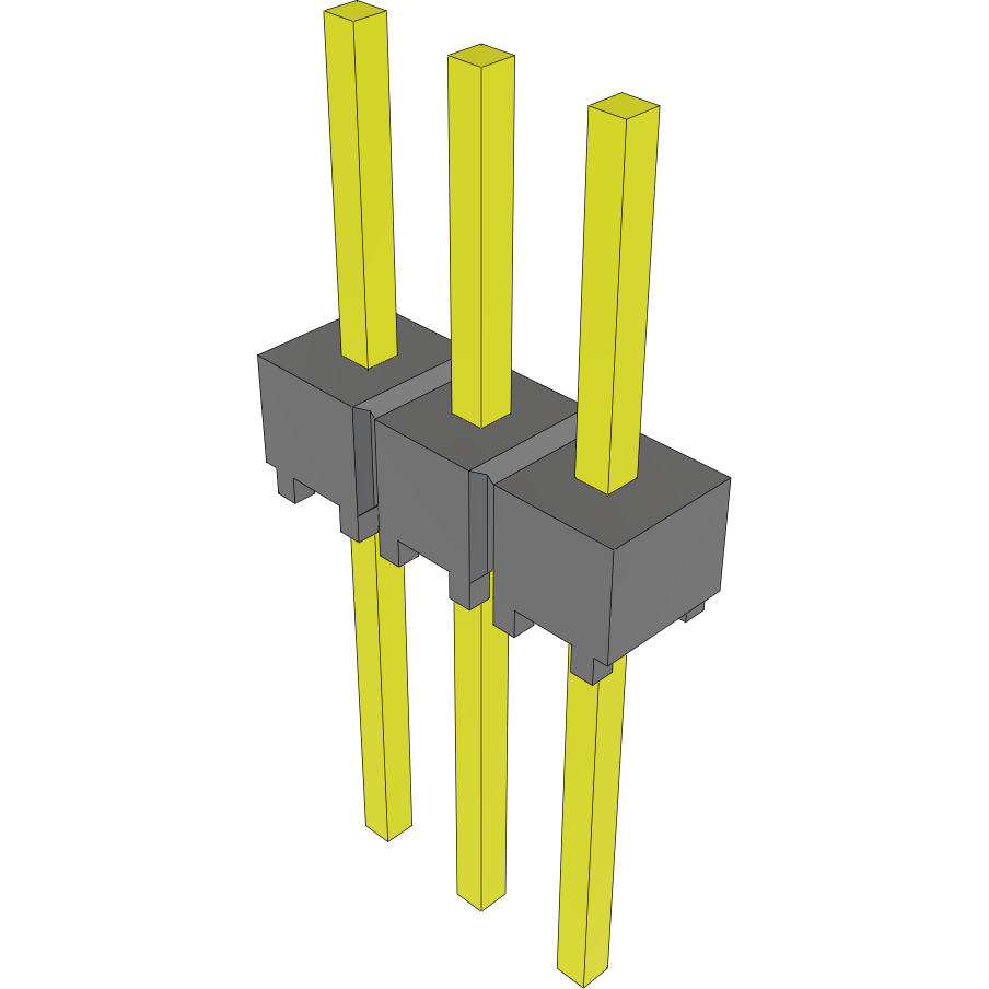 Samtec-MTSW-103-22-L-S-220 连接器插头及 PCB 插座 Conn Unshrouded Header HDR 3 POS 2.54mm Solder ST Top Entry Thru-Hole Bulk
