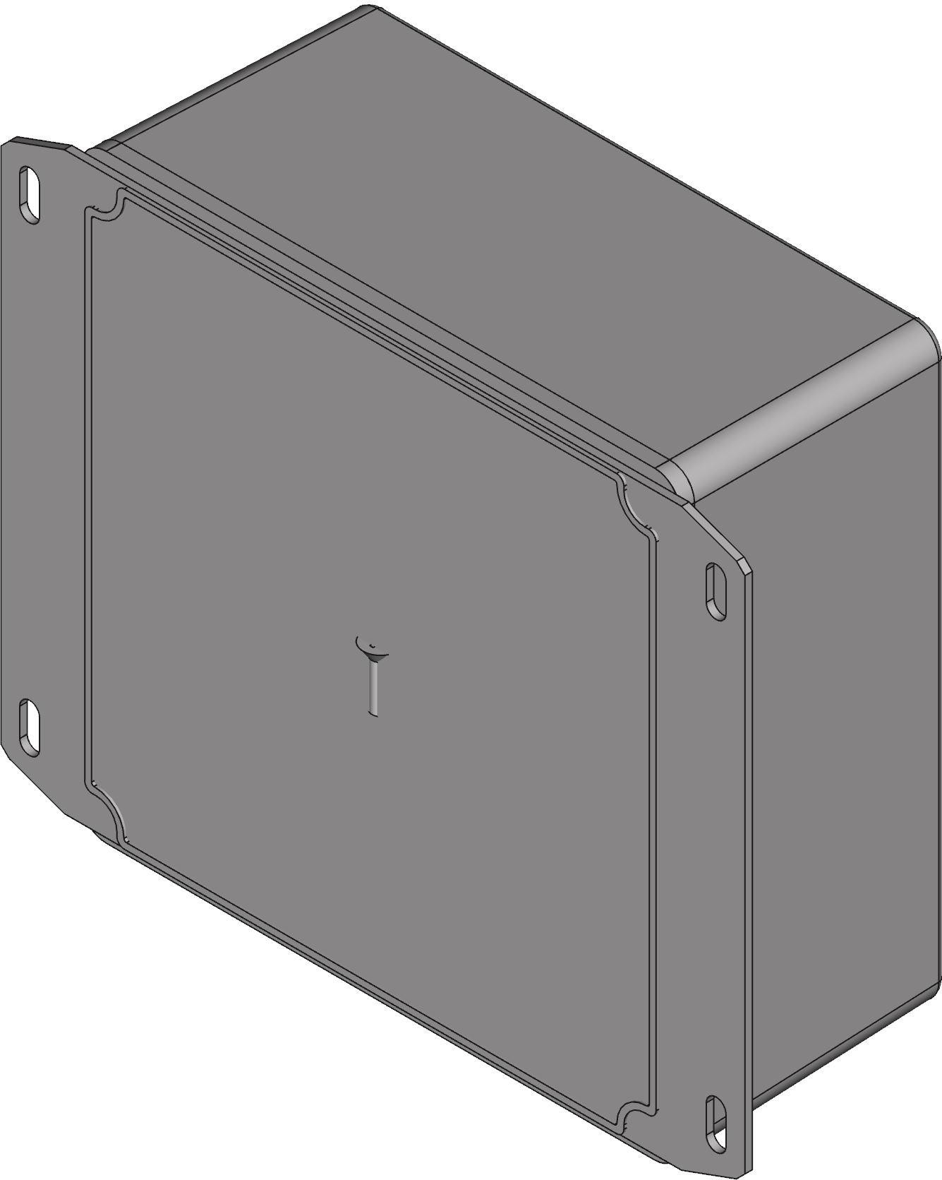 Hammond Manufacturing-1590UFBK  Black Die Cast Aluminum Flange Mount Watertight Enclosure