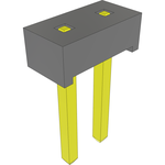 Conn Unshrouded Header HDR 2 POS Solder ST Top Entry Thru-Hole Bulk