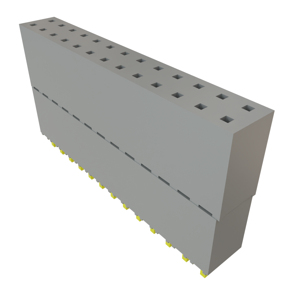 Samtec-ESQ-113-33-G-D Piastre connettori e prese PCB Conn Elevated Socket SKT 26 POS 2.54mm Solder ST Top Entry Thru-Hole Tube