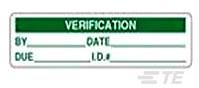 TE Connectivity-QC143 Beschriftungen Labels Calibration Label Vinyl Matte Green 50.8x12.7mm